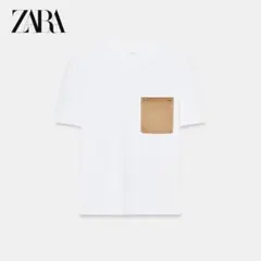 ZARA コントラストポケットTシャツ M