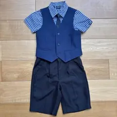 【美品】120 男の子 夏用フォーマル服4点セット　結婚式　発表会