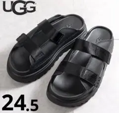 UGG 24.5cmゴールデングロウスライド黒のサムネイル