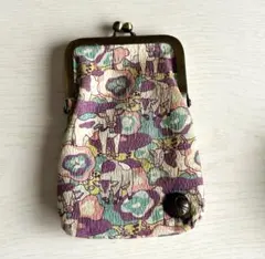 がま口 小物入れ 財布 花柄 布製 コインケース