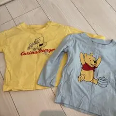おさるジョージ　プーさん ロンT2枚　　GU ZARA