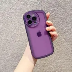 スマホケース iPhone 13 Pro クリア 可愛い 透明 パープル 紫