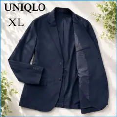 UNIQLOユニクロ★感動ジャケット XL テーラード ストレッチ 洗える 黒