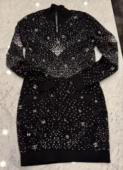 CHANEL ココマーク ロゴグラフィック キルティングジャガード ワンピースのサムネイル