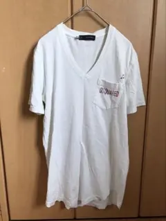 dsquared2 　ロゴプリント　Ｖネック　Tee XS