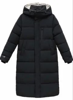 ✨美品✨ブラックロングダウンジャケット 中綿　ダウン ロングコート レディース