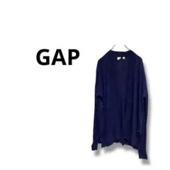 【ギャップ】カーディガン　長袖　無地　羽織り　薄手　ネイビー　XS