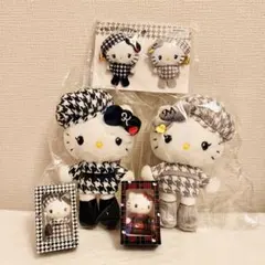 サンリオ　キティミミイ モノクロガーリー ふたごコーデ　マスコット ヘアクリップ