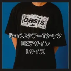 Lサイズ☆oasis live25 Tシャツ ロゴ UKデザイン オアシス 黒