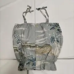 キャミ トップス 古着 ハンドメイド Mサイズ