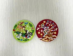 ディズニー 刺繍缶バッジ