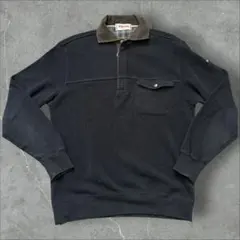 90s McGREGOR ポロシャツ 襟付き スウェット　y2k 短丈　ブラック