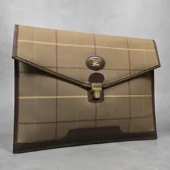 BURBERRY バーバリー チェック柄 セカンドバッグ クラッチバッグ