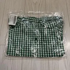 未開封●NiCORON ギンガムチェック オフショルダー トップス/グリーン/緑