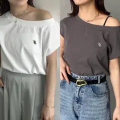 thevon.刺繍ロゴボートネックフレンチT 2点セットのサムネイル