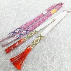 唐組　羽織紐　2本セット　正絹　羽織　　#1454