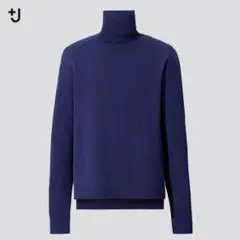新品未使用！UNIQLO +J メリノブレンドタートルネックセーター Mブルー