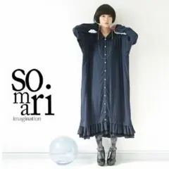 somari裾フリルレースヴィンテージロングワンピース