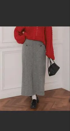 ツイードIラインスカート