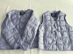 TAION 薄紫 ダウンジャケット、ベストのセット