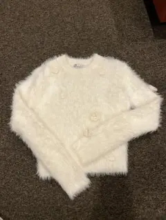 美品　ZARA ザラ　ニット　セーター　ホワイト　花　完売