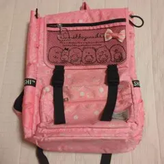 すみっコぐらし ピンクリュック　縦約40cm 横約28cm