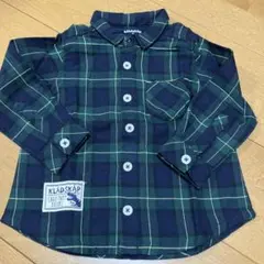 【新品未使用】KLÄDSKAP チェック柄長袖シャツ 90