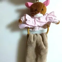 動物のぬいぐるみタオル掛け