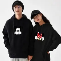 新品未使用ミッキー ミニー プリント パーカーM320