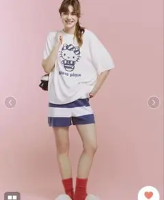 ジェラートピケ　サンリオ　キティ　スムーズィーセットアップ　ジェラピケ　フリー