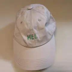 MEIベースボール風 キャップ レディース　ベージュ（文字グリーン）フリーサイズのサムネイル