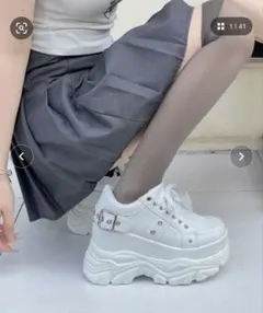 Angelart 軽量 超厚底 プラットフォーム ハトメ スニーカー