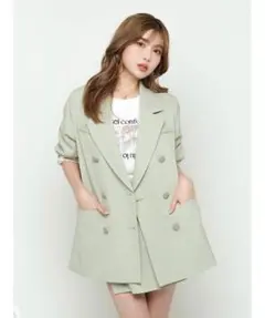 ダーリッチDarich スプリングカラージャケット ミント アウター テーラード