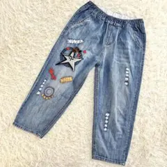 COTE✨デニムパンツ　テーパード　イージー　ジーンズ　Gパン　刺繍　お洒落