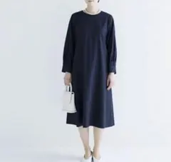 新品◇かぐれ◇コットンAラインノースリワンピース《NAVY》◇アーバン