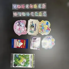 サンリオ　おはじきふうシール　キティ　ハンギョドン　はぴだんぶい　クロミ　シナモ
