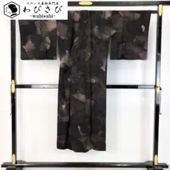 道中着 夏物 紗 新品 ロング丈 蛍 バッタ 虫柄 一点物 高級 - メルカリ