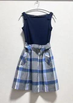 BURBERRY BLUELABEL ノースリーブチェックワンピース　38サイズ