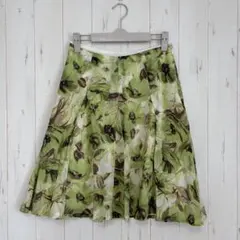 BANANA REPUBLIC 花柄 フレアスカート グリーン 0のサムネイル
