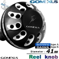 ゴメクサス☆パワーハンドルノブ☆41mm ブラックシルバー レグザ
