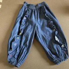 刺繍入りデニムバルーンパンツ 95