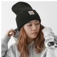 Carhartt ブラック ニット帽 ワンサイズ