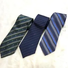【美品】イヴ・サンローラン ネクタイ 3本セット　ストライプ　シルク