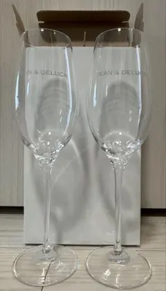 DEAN & DELUCA シャンパングラス 2脚セット ペアグラス 箱付き