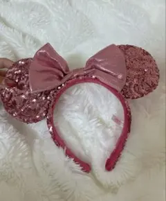 ミニーマウス スパンコールカチューシャ