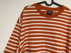 H＆M ボーダーTシャツ サイズL オレンジ