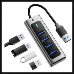 usbハブ 3.0 4ポート 5Gbps 高速転送 軽量 ハブ usb