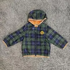 フード付きチェック柄アウター