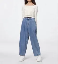 GIRLSバレルレッグジーンズJR140
