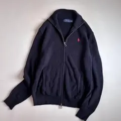 極美品 90'ポロラルフローレン XL ドライバーズ スウェット フルジップ 黒 極美品 90'ポロラルフローレン XL ドライバーズ スウェット